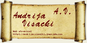 Andrija Višacki vizit kartica
